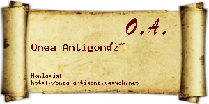 Onea Antigoné névjegykártya